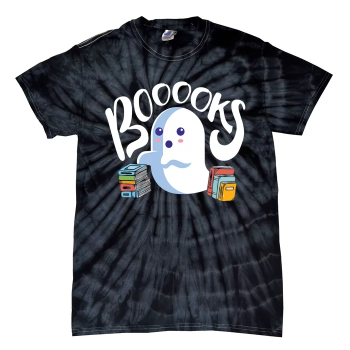 Book Reading Lover Halloween Ghost Librarian Reading Club Tie-Dye T-Shirt