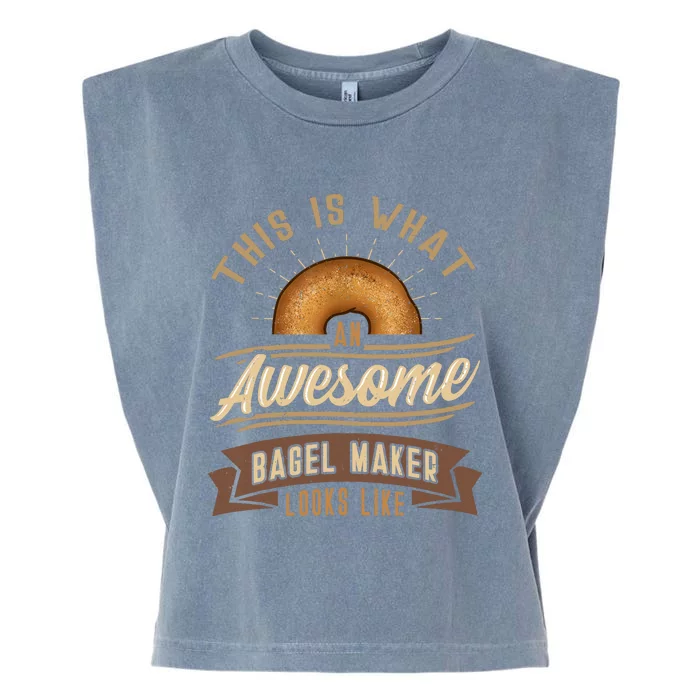 Bagel Roll Lover Baker Wheat Bakery Jewish Bread Gift Idea Garment-Dyed Women's Muscle Tee