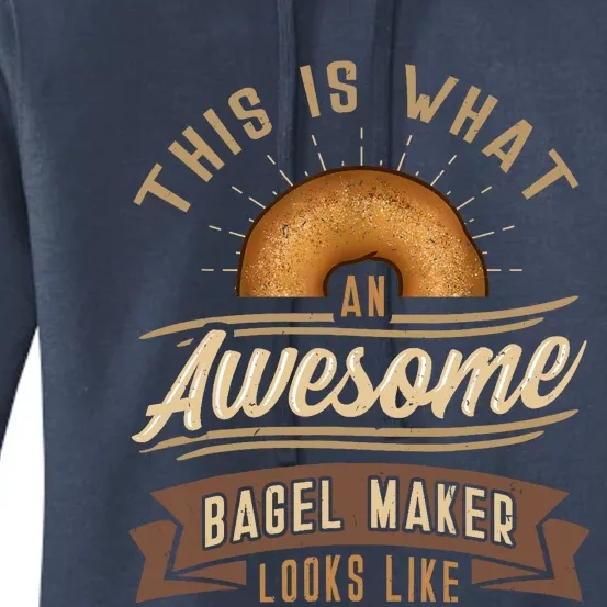 Bagel Roll Lover Baker Wheat Bakery Jewish Bread Gift Idea Women's Pullover Hoodie