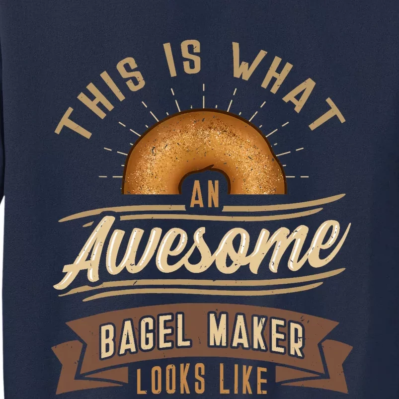 Bagel Roll Lover Baker Wheat Bakery Jewish Bread Gift Idea Tall Sweatshirt