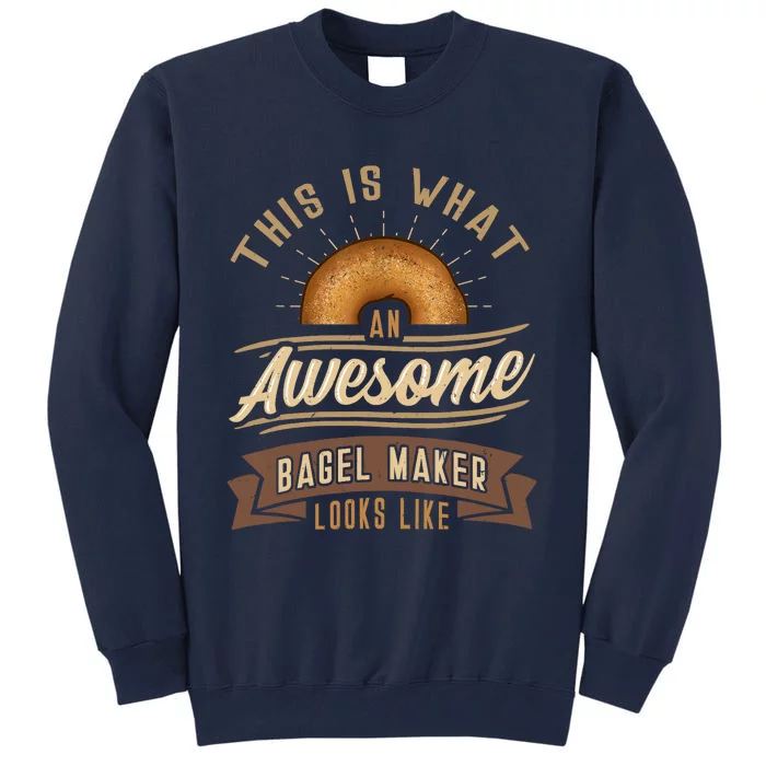 Bagel Roll Lover Baker Wheat Bakery Jewish Bread Gift Idea Tall Sweatshirt