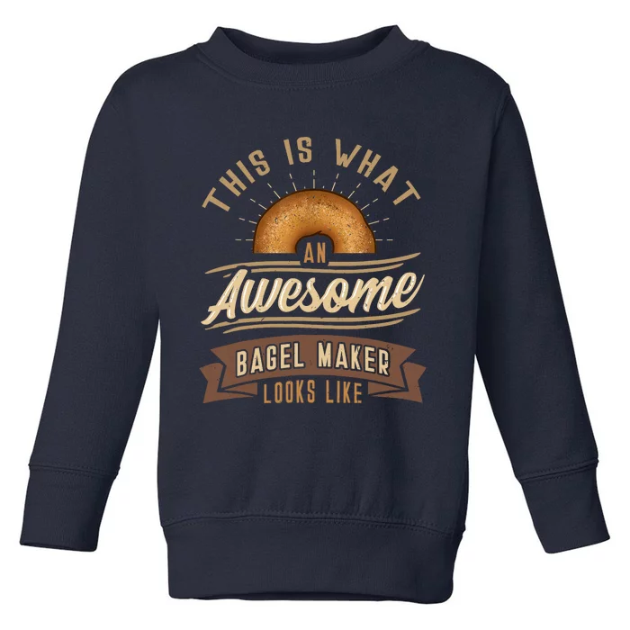 Bagel Roll Lover Baker Wheat Bakery Jewish Bread Gift Idea Toddler Sweatshirt