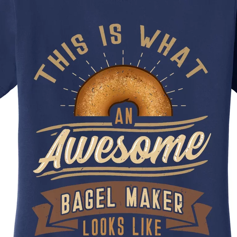 Bagel Roll Lover Baker Wheat Bakery Jewish Bread Gift Idea Women's T-Shirt