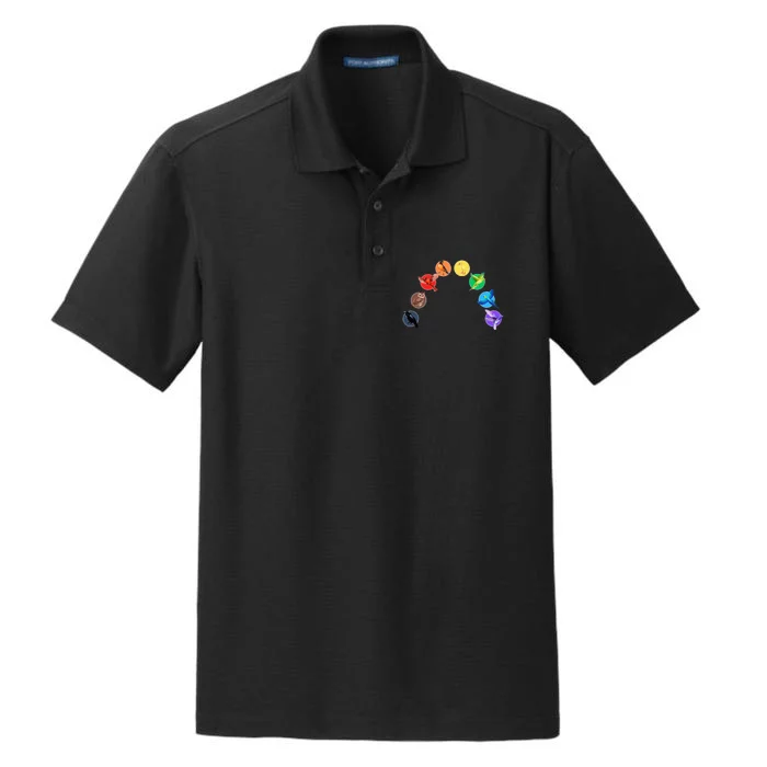 Bird Rainbow Lgbtq Queer Pride Owl Duck Hummingbird Parrot Dry Zone Grid Performance Polo