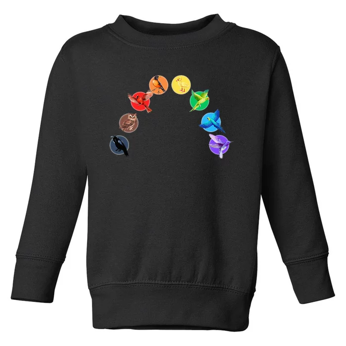 Bird Rainbow Lgbtq Queer Pride Owl Duck Hummingbird Parrot Toddler Sweatshirt