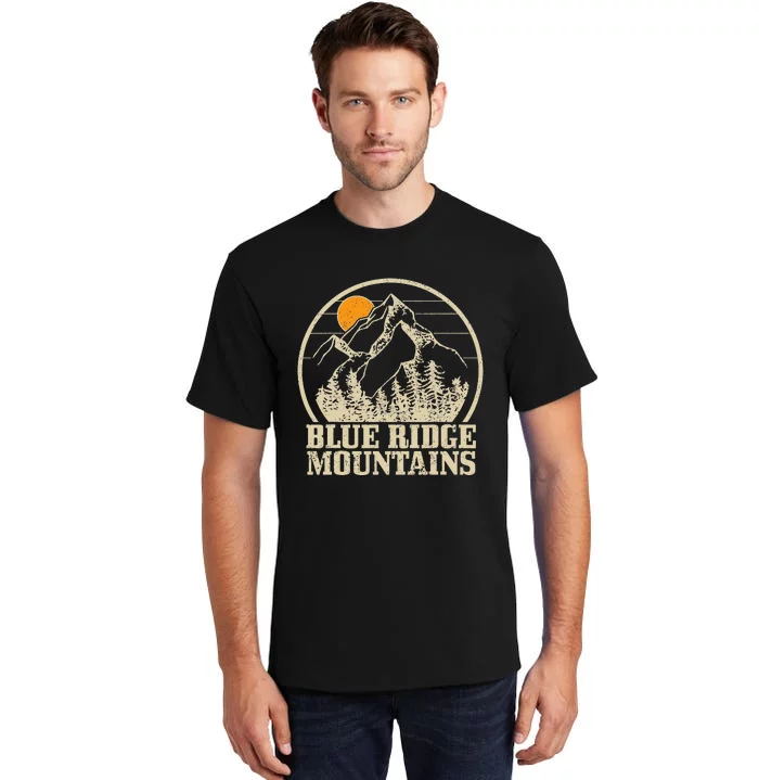 Blue Ridge Mountains Vintage Vintage Hiking Camping Gift Tall T-Shirt