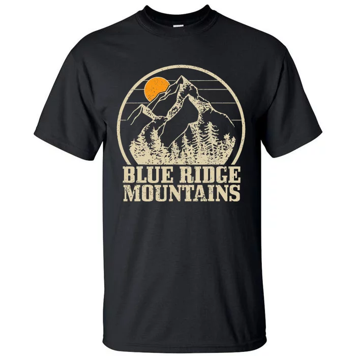 Blue Ridge Mountains Vintage Vintage Hiking Camping Gift Tall T-Shirt