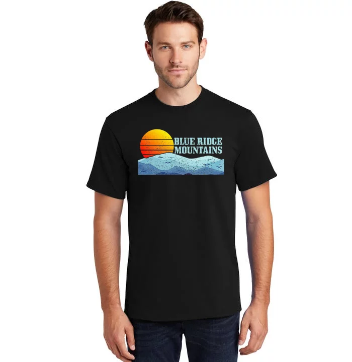 Blue Ridge Mountains Vintage Vintage Hiking Camping Gift Tall T-Shirt