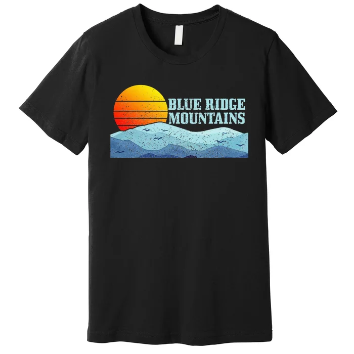 Blue Ridge Mountains Vintage Vintage Hiking Camping Gift Premium T-Shirt