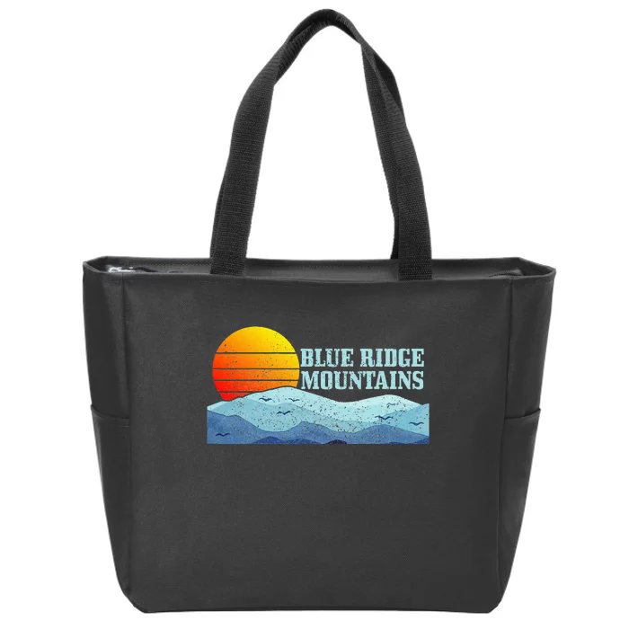 Blue Ridge Mountains Vintage Vintage Hiking Camping Gift Zip Tote Bag