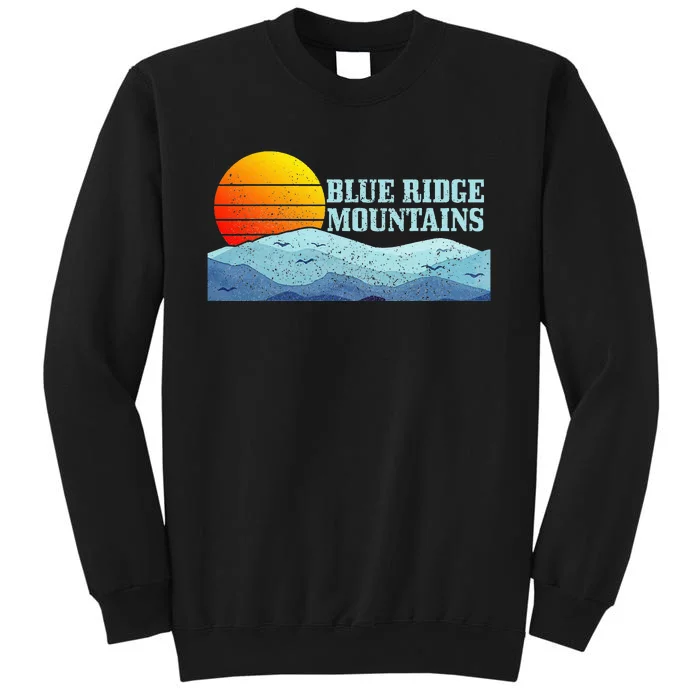 Blue Ridge Mountains Vintage Hiking Camping Tall Sweatshirt