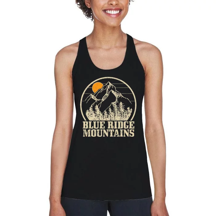 Blue Ridge Mountains Vintage Vintage Hiking Camping Gift Women's Racerback Tank