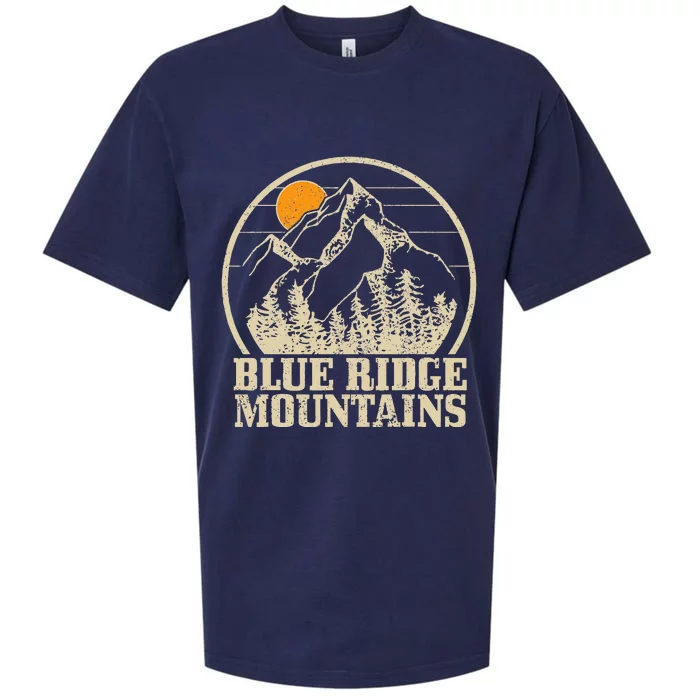 Blue Ridge Mountains Vintage Vintage Hiking Camping Gift Sueded Cloud Jersey T-Shirt