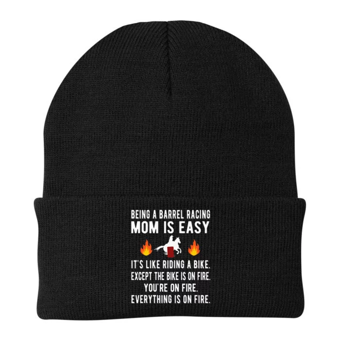 Barrel Racing Mom Funny Barrel Racing Mother Knit Cap Winter Beanie