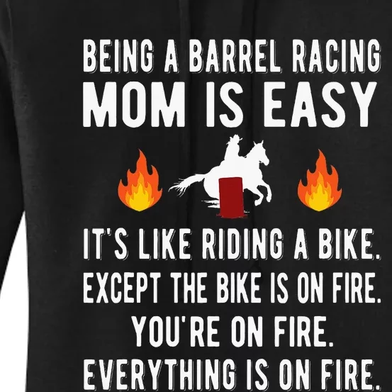 Barrel Racing Mom Funny Barrel Racing Mother Women's Pullover Hoodie