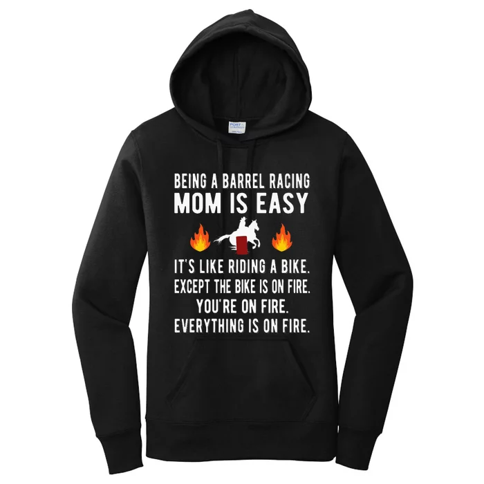 Barrel Racing Mom Funny Barrel Racing Mother Women's Pullover Hoodie