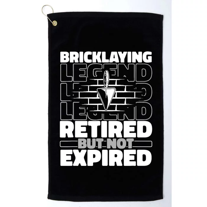 Brickie Retiree Mason Masonry Brick Cement Block Bricklayer Platinum Collection Golf Towel