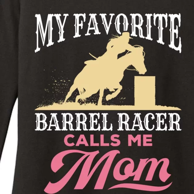 Barrel Racing Mom Horse Favorite Barrel Racer Mother's Day Gift Womens CVC Long Sleeve Shirt