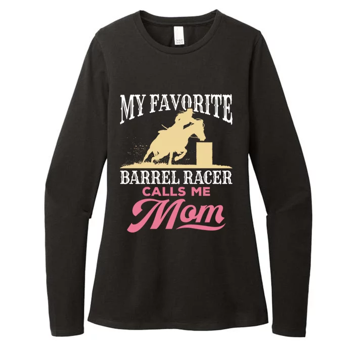 Barrel Racing Mom Horse Favorite Barrel Racer Mother's Day Gift Womens CVC Long Sleeve Shirt