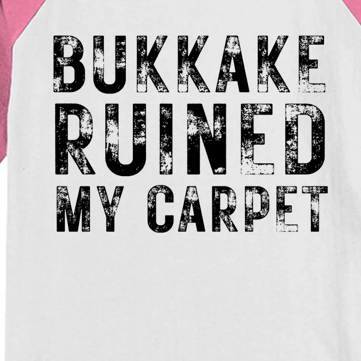 Bukkake Ruined My Carpet Kids Colorblock Raglan Jersey