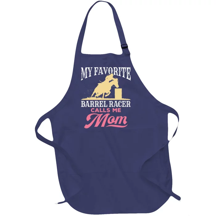 Barrel Racing Mom Horse Favorite Barrel Racer Mother's Day Full-Length Apron With Pocket