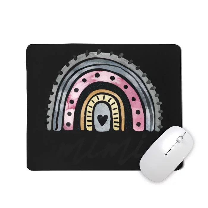 Boho Rainbow Mimi Watercolor New Grandma Mousepad