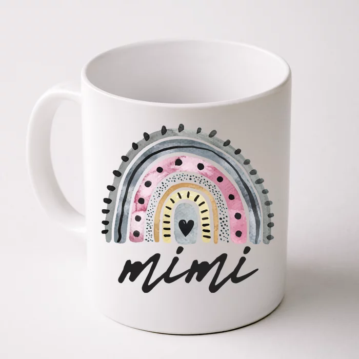 Boho Rainbow Mimi Watercolor New Grandma Front & Back Coffee Mug