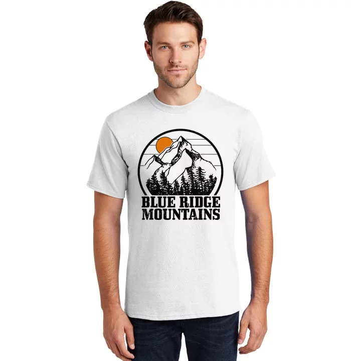 Blue Ridge Mountains Vintage Vintage Hiking Camping Gift Tall T-Shirt