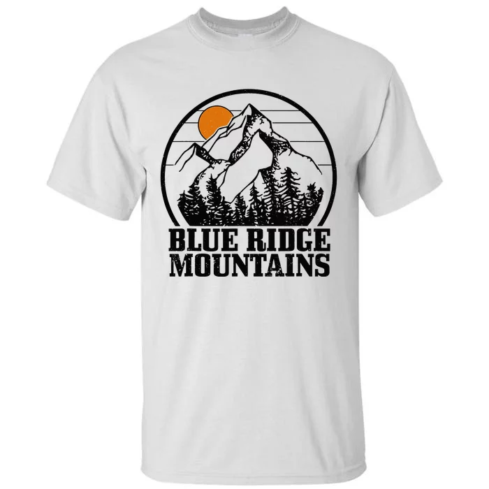 Blue Ridge Mountains Vintage Vintage Hiking Camping Gift Tall T-Shirt