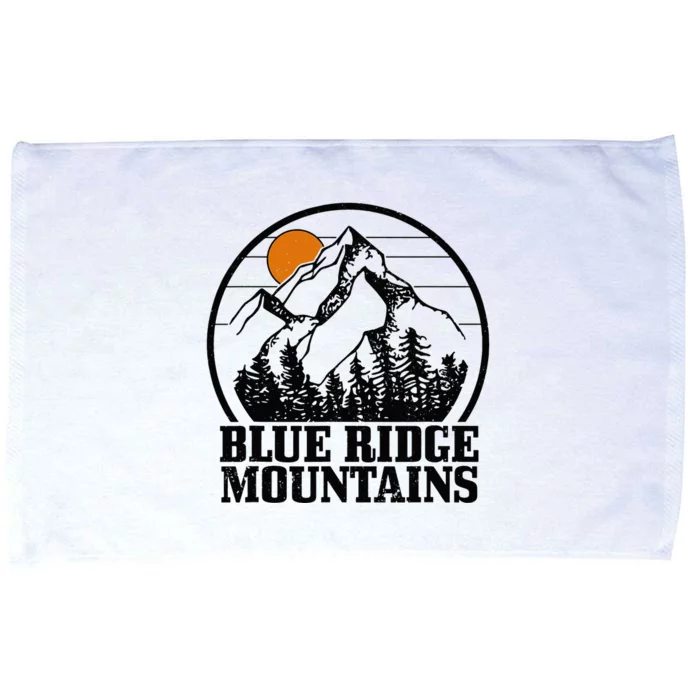 Blue Ridge Mountains Vintage Vintage Hiking Camping Gift Microfiber Hand Towel