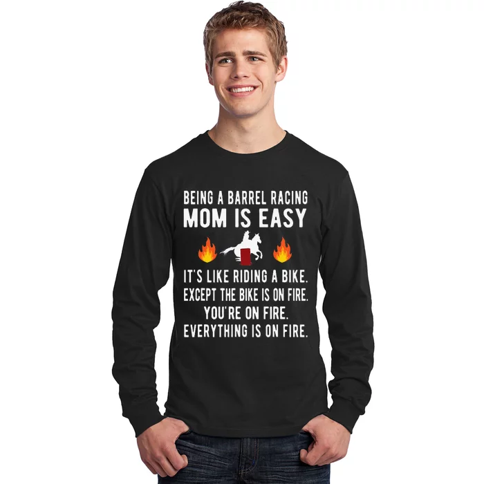 Barrel Racing Mom Funny Barrel Racing Mother Long Sleeve Shirt