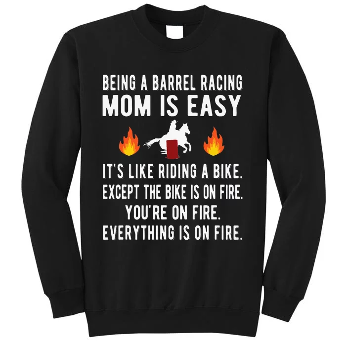 Barrel Racing Mom Funny Barrel Racing Mother Tall Sweatshirt