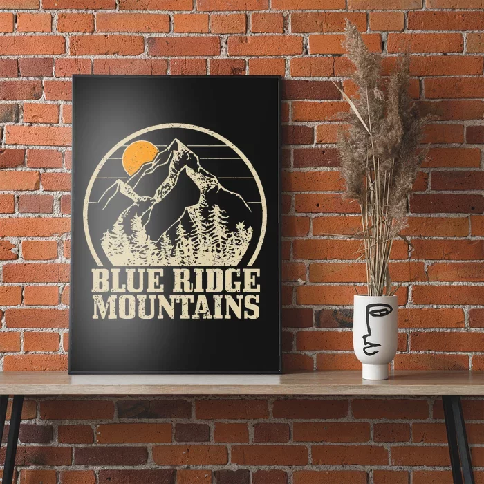 Blue Ridge Mountains Vintage Vintage Hiking Camping Gift Poster