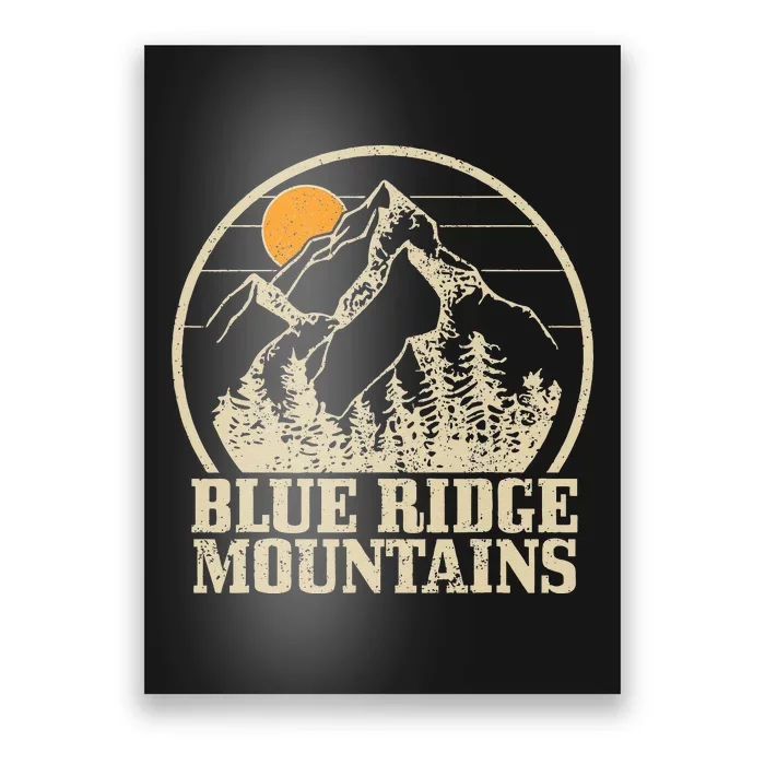 Blue Ridge Mountains Vintage Vintage Hiking Camping Gift Poster