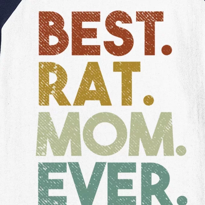 Best Rat Mom Ever Retro Rat Lovers Cool Gift Baseball Sleeve Shirt