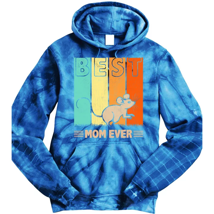 Best Rat Mom Ever Retro Graphic Mama Mother's Day Cute Gift Tie Dye Hoodie