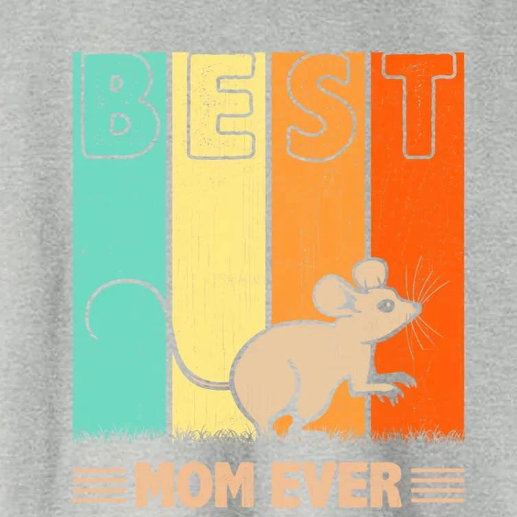 Best Rat Mom Ever Retro Graphic Mama Mother's Day Cute Gift Women's Crop Top Tee