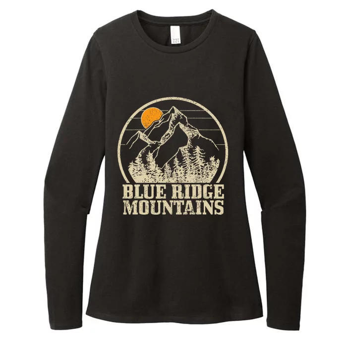 Blue Ridge Mountains Vintage Vintage Hiking Camping Gift Womens CVC Long Sleeve Shirt