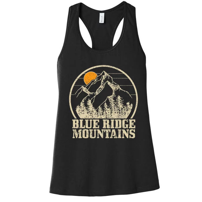 Blue Ridge Mountains Vintage Vintage Hiking Camping Gift Women's Racerback Tank