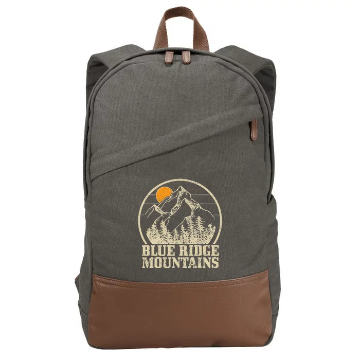 Blue Ridge Mountains Vintage Vintage Hiking Camping Gift Cotton Canvas Backpack