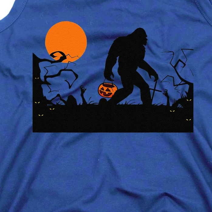 Bigfoot Red Moon Halloween Bigfoot Lover Tank Top