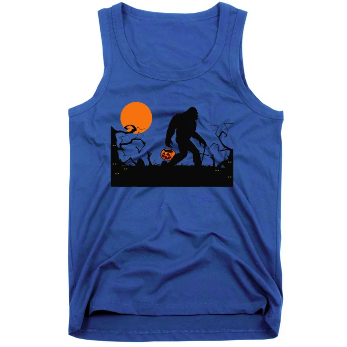 Bigfoot Red Moon Halloween Bigfoot Lover Tank Top