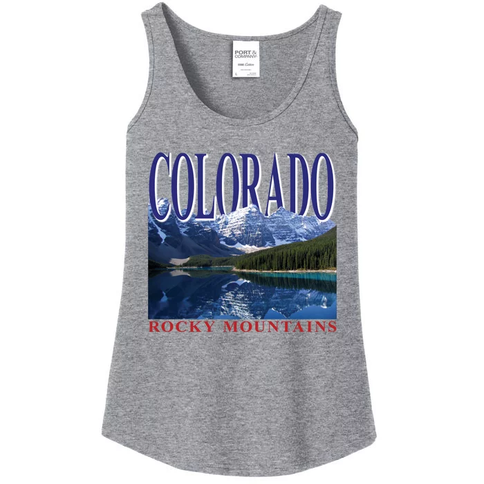 Beautiful Rocky Mountains Colorado Ladies Essential Tank