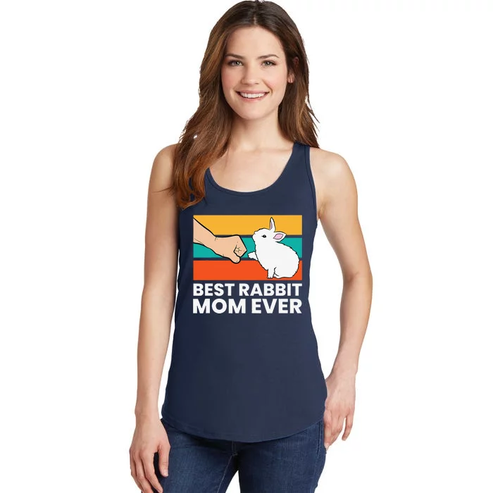 Best Rabbit Mom Ever Cute Bunny Rabbit Mom Ladies Essential Tank