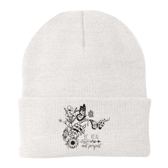 Be Real Not Perfect Self Love Knit Cap Winter Beanie