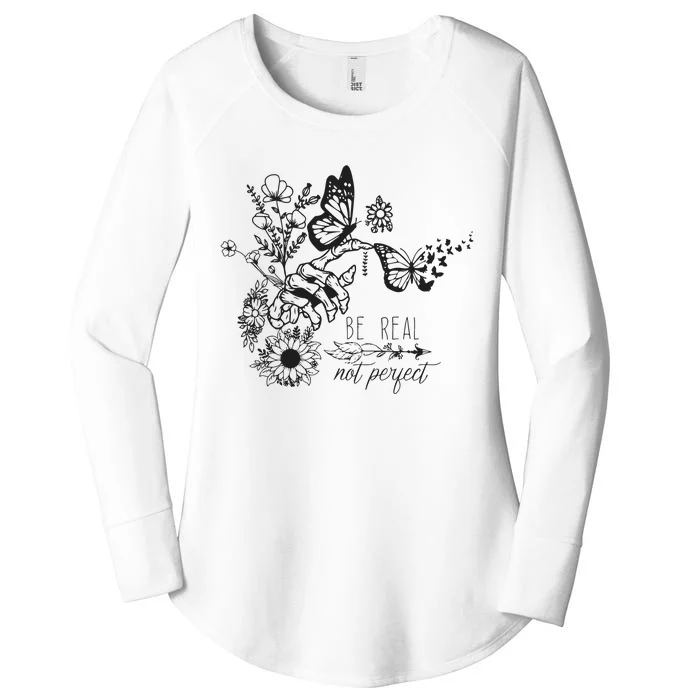 Be Real Not Perfect Self Love Women's Perfect Tri Tunic Long Sleeve Shirt