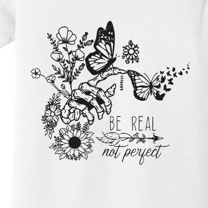 Be Real Not Perfect Cut Files For Cricut Self Love Baby Bodysuit