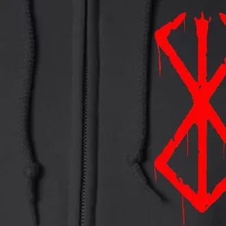 Berserker Rune Norse Viking Symbol Full Zip Hoodie