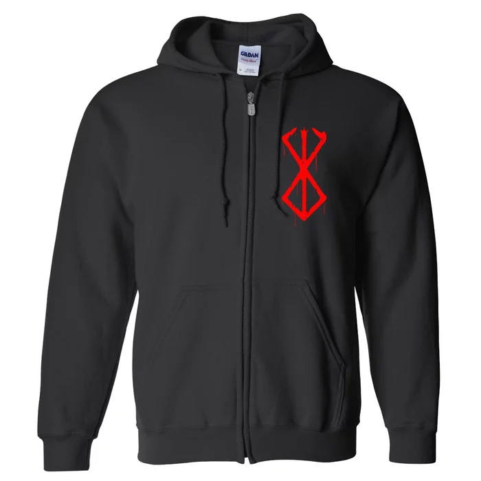 Berserker Rune Norse Viking Symbol Full Zip Hoodie