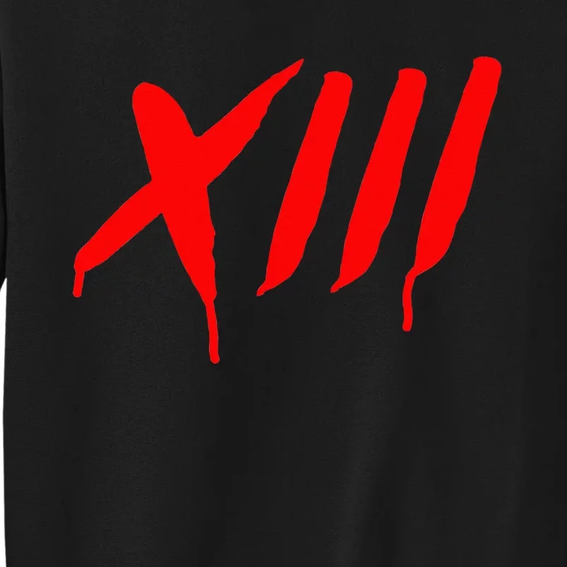 Bleeding Roman Numeral Thirn Scary Slasher Sweatshirt